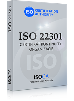 Objednávka certifikátu ISO 22301 Systémy manažérstva kontinuity organizace