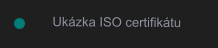 ISO certifikát - ukázka